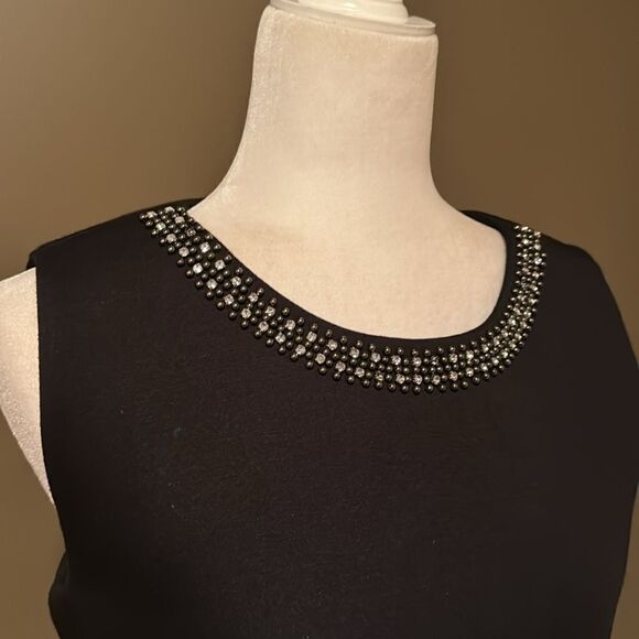 Cynthia Rowley Black Rhinestone Sleeveless Top Size Medium - Picture 2 of 9